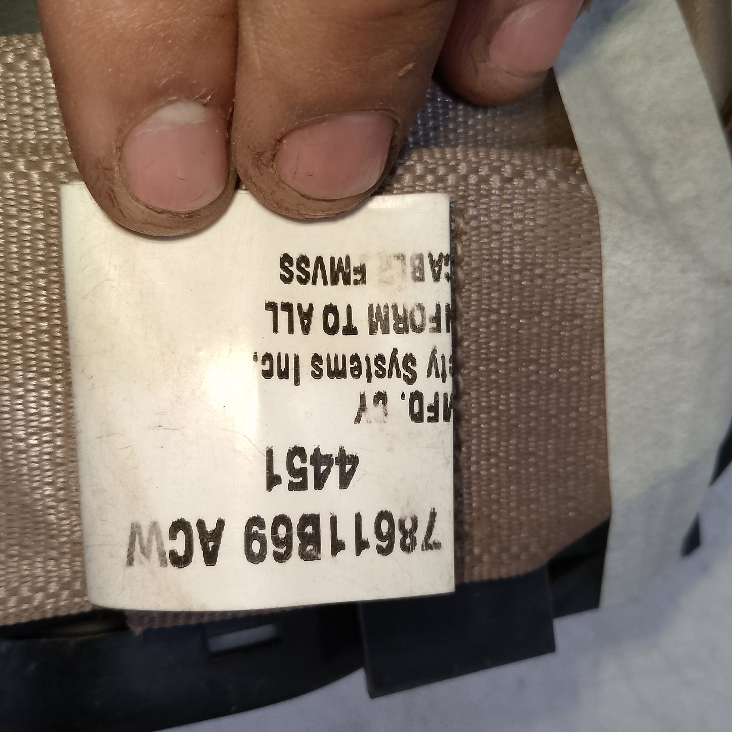 Seatbelt R D S Ford Fiesta 1.5